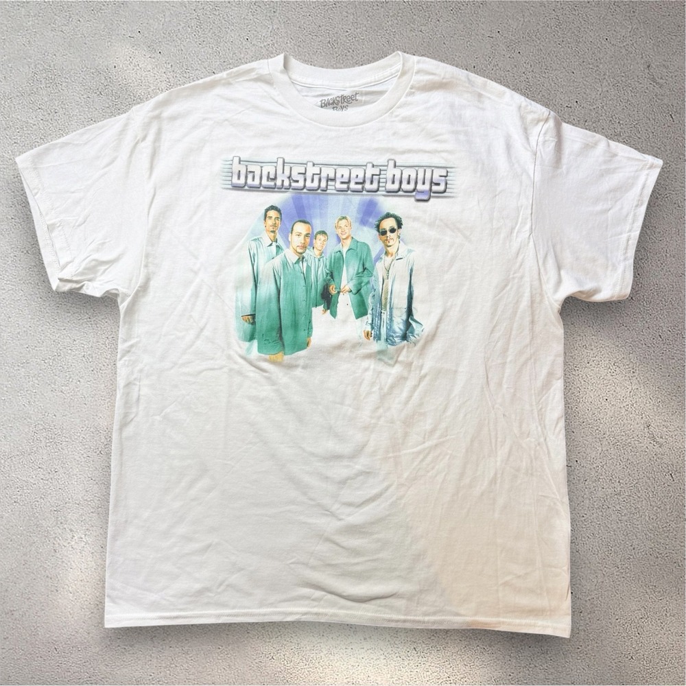 Backstreet Boys Millennium Graphic T-Shirt Mens L/XL White 2021 Tracklist Print